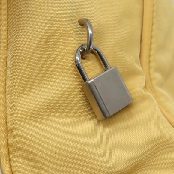 PRADA Hand Bag Nylon Yellow Silver Auth - Picture 12 of 16